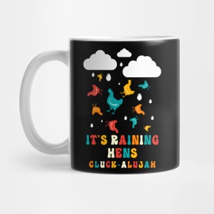 Raining Hens Farm Chicken Gifts Funny Country Chicken Mug